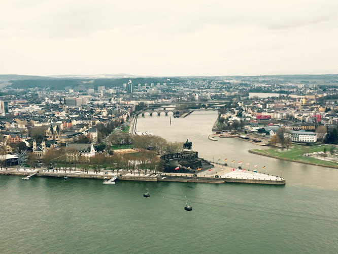 Koblenz - Das Deutsche Eck im Winter