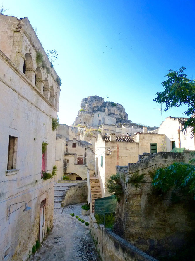 Matera - Kulturhauptstadt 2019 - Blick aus dem Caveoso Hotel