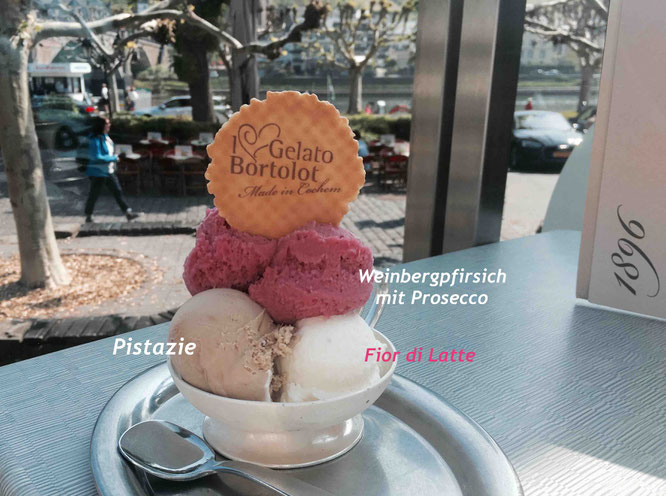 Gelato Artigianale Italiano mit Moselblick