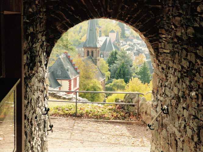 Auf der Saarburg gibt es eine Burgschänke und tolle Ausblicke