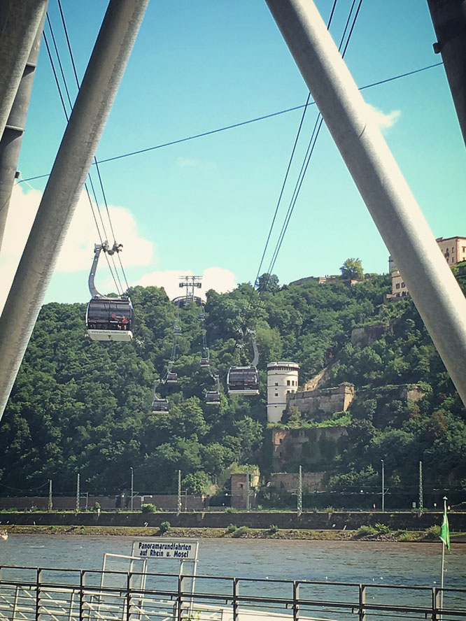 Die Talstation der Seilbahn Koblenz befindet sich in der Nähe des Deutschen Ecks