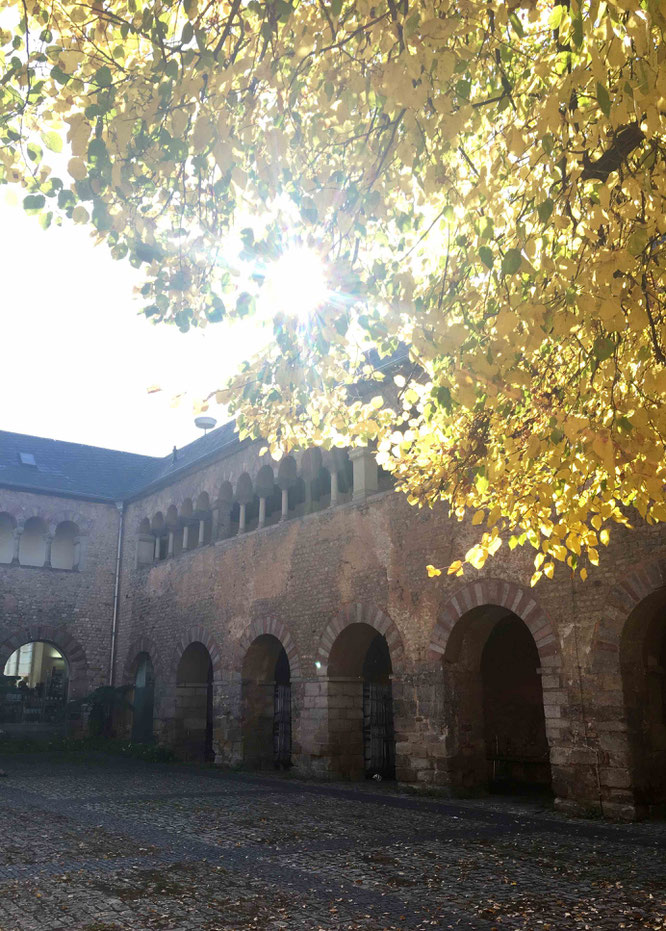 Bei einem Ausflug nach Trier habe ich römische Stille im Brunnenhof gefunden.