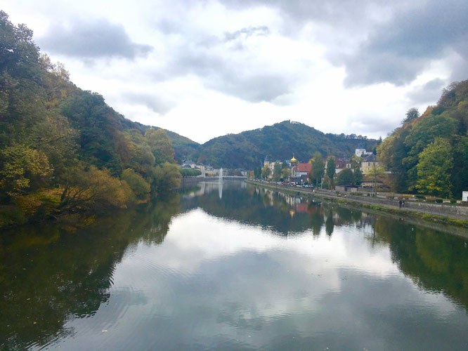 Malerischer Blick von der Kaiserbrücke auf Bad Ems! 