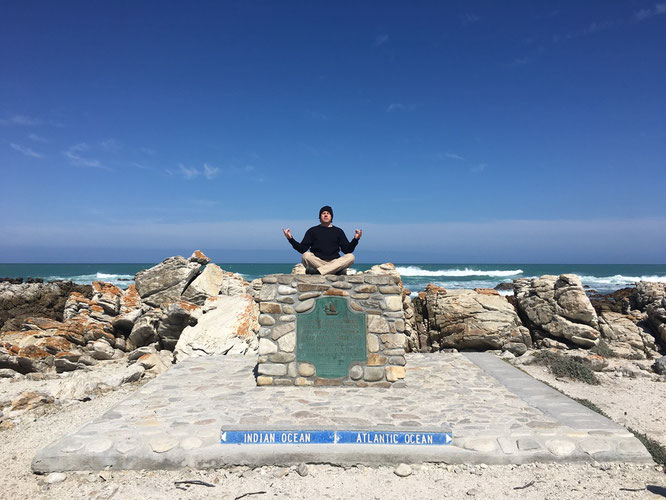 Southernmost Point of African Continent, Cape Agulhas, South Africa (34° 50′ 0″ S, 20° 0′ 0″ E). ← Cape of Good Hope 99,86 mi ← Cape Town 110,11 mi → Johannesburg 757,42 mi