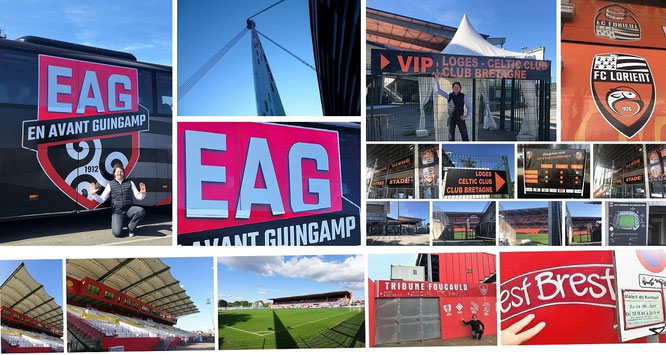 I'm a guest to EA Guingamp (Département Côtes d’Armor, Brittany, France - 48° 33′ 57.81″ N, 3° 9′ 52.17″ W), FC Lorient, FC Rouen & Stade Brest...