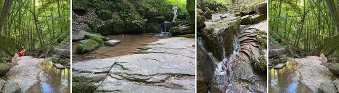 Trettstein Wasserfall, Ldkr. Bad Kissingen, Unterfranken, Bayern - GER 