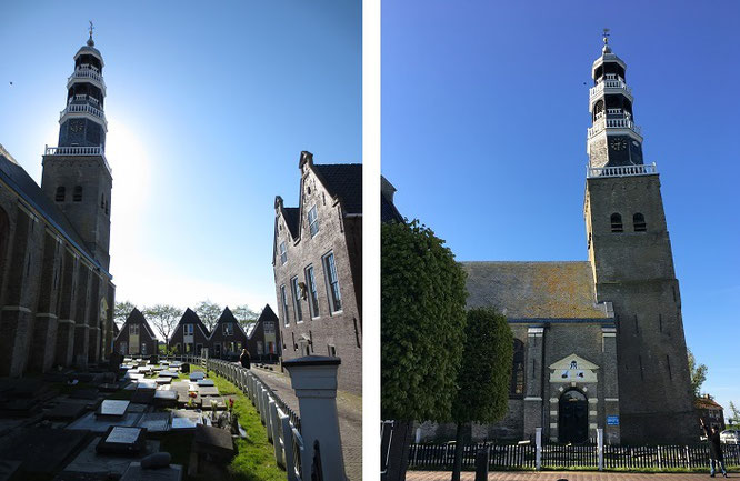 Der schiefe Westturm der "Grote Kerk van Hindeloopen"...