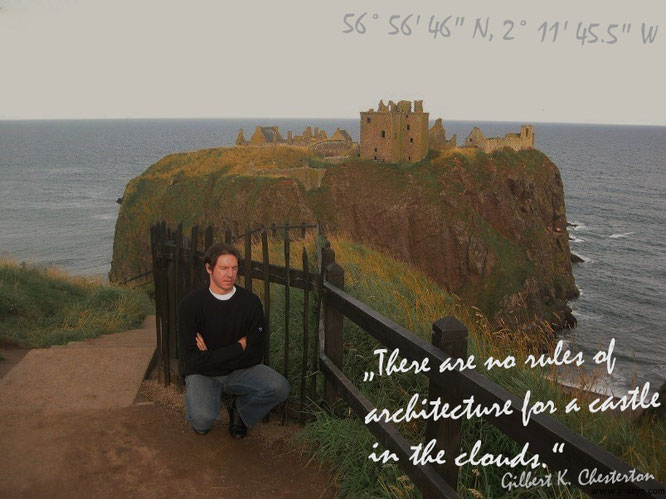 Kein Luftschloß! Welch´ phantastische Idee, auf diesem Gelände ein Castle zu plazieren: Dunnottar Castle...  