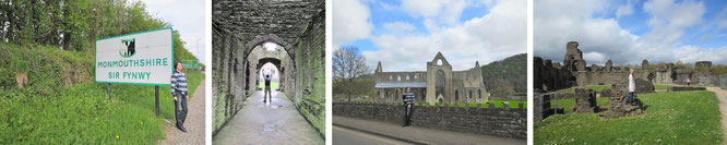 Tintern Abbey in Monmouthshire - MMS ist die südöstlichste Grenz- (zu England) und zugleich eine der dreizehn traditionellen walisischen Grafschaften... 