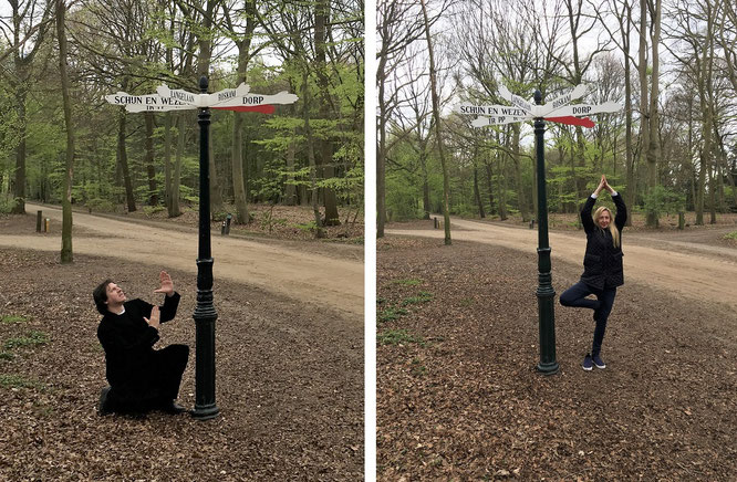 Siebensprung Niederlande Holland Schild Straßenschilder Netherlands Nederland Yoga Wald JR Skye Jörg Kaminski