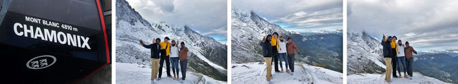 Im Schatten des Mont Blanc (Chamonix de Mont Blanc), zusammen mit Mona-Liza und Reiseblogger Ravi (und Varun) aus Indien...