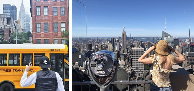 "The most beautiful skyscraper in the world: Chrysler Building, 405 Lexington Ave, New York City (l.) & overlooking the Empire State Building #NYC - with Mona-Liza."  