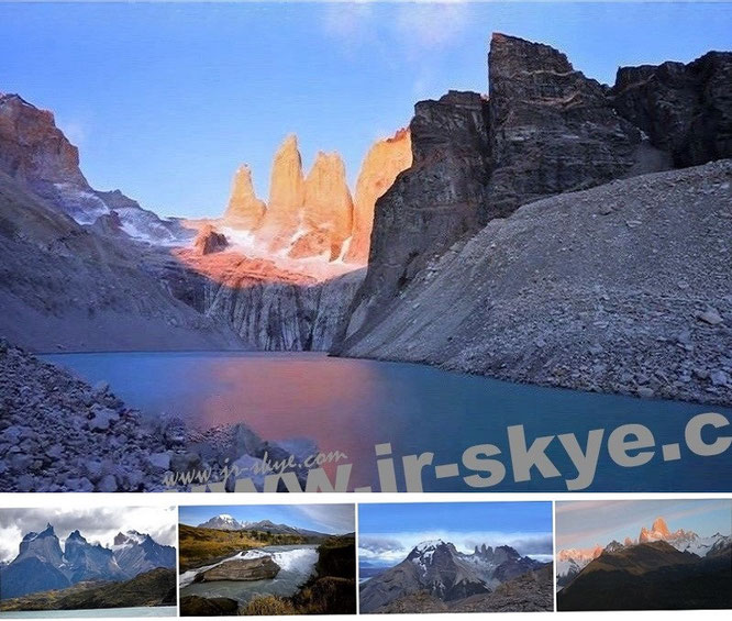 Paine Circuit, Parque Nacional Torres del Paine, Chile - (50° 58′ 59″ S, 72° 57′ 59″ W...   