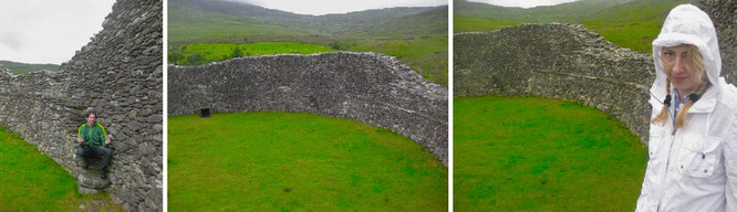 Das landschaftlich reizvoll gelegene Staigue Fort befindet sich bereits ein gutes Stück von Kenmare entfernt. Die Datierung des Bauwerks ist schwierig, die Errichtung wird aktuell mit 400-500 v. Chr. angegeben... 