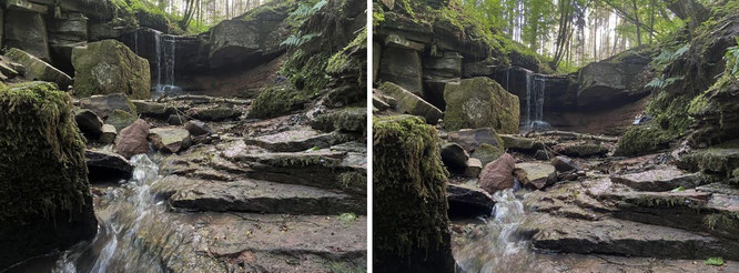 Trettstein Wasserfall, Ldkr. Bad Kissingen, Unterfranken, Bayern - GER 