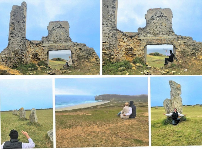 ...im äußersten Westen Frankreichs: "Les ruines du manoir de Saint-Pol-Roux, Manoir du Coecilian, Plage de Pen hat, 29570 Camaret-sur-Mer, Département Finistère, Bretagne (48° 16′ 33″ N, 4° 35′ 48″ W)."