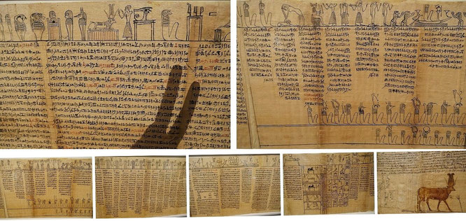 Journey to Egypt: Book of the Dead, Chapter 17 (Ägytisches Totenbuch), Papyri, "Justification & Identification with the Creator God": >I am the great god who comes to be of himself<". 