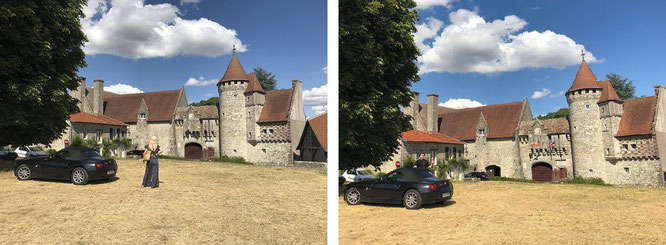 Französische Chateaus gehören zu meinen Lieblingsübernachtungsherbergen, wie hier - ein exemplarischer Nachbau aus dem 19. Jahrhundert - das Chateau d´Hattonchatel, 50 km südöstlich von Verdun... 