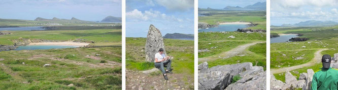 Im äußersten Westen Dingles, auf unserem Weg in Richtung Gallarus Oratory: ein winziger Sandstrand begrüßt uns 500 Meter von der Küste entfert... 