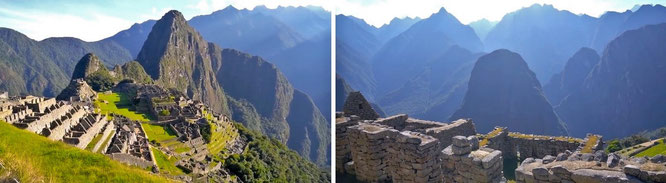 Machu Picchu/Huayna Picchu, 75 Kilometer nordwestlich von Cusco, Peru - 13° 9′ 48″ S, 72° 32′ 44″ W  