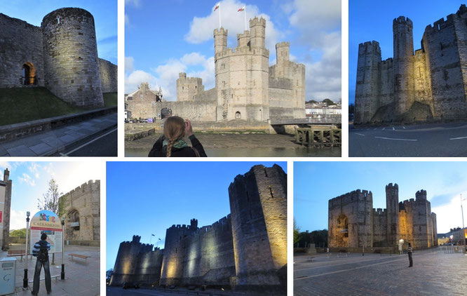 Weltkulturerbe Caernarfon Castle, Gwynedd (53° 8′ 21.68″ N, 4° 16′ 36.8″ W) - architektonisch eine der genialsten Burganlagen, die ich je besucht habe (alleine in Großbritannien über 350 verschiedene Einrichtungen)... 