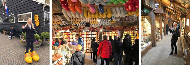 Traditionelle Holzschuhe werden in der Schuhabteilung fabriziert. Angeschlossen ist ein kleines Museum sowie - selbstverständlich - ein größerer Souvenirshop...