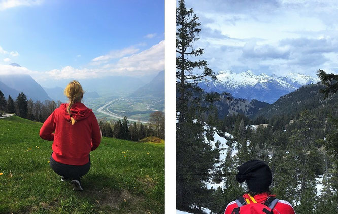 "This #MountainRange (Rätikon) is bordered by 3 alpine countries: #Austria #Switzerland & #Liechtenstein (r.) & Malbun/Vaduz/Liechtenstein (l.) #climbing."