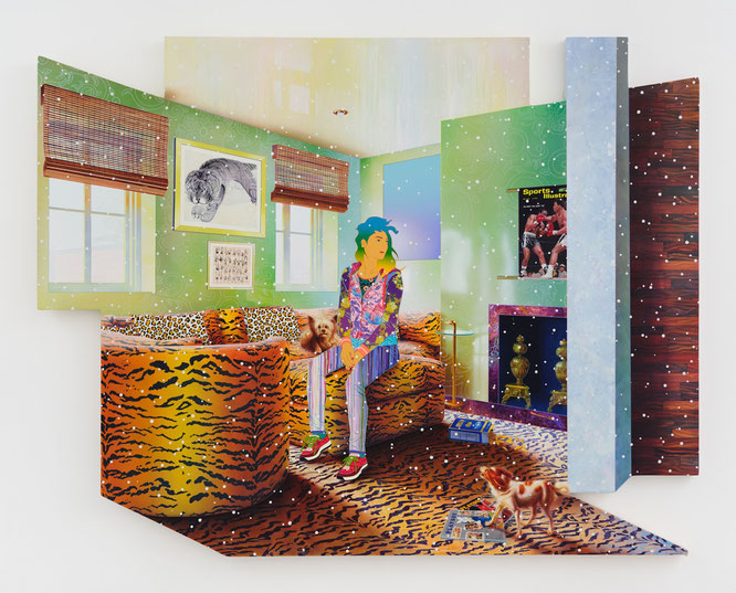 Tomokazu Matsuyama, Morning Sun Dance(2025), 78×99in.(198.12×251.46), Acrylic and mixed media on canvas, Courtesy of the artist