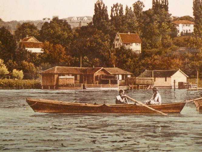 das erste Seebad im Bügen; Postkarte