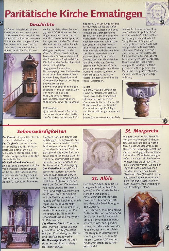 diese Infotafel steht bei der Kirche