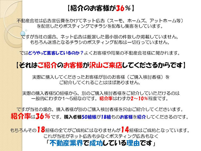 不動産業界で生き残る,紹介客,紹介率