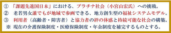 坂口光治の地方創生緊急提言（福祉C）>目的・目標・期待