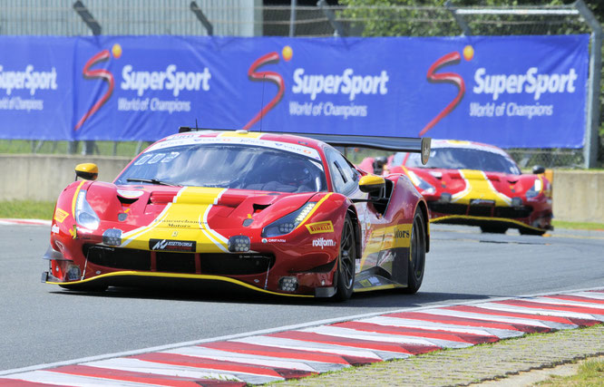 Der Ferrari 488 GT3 auf Titeljagd in der Intercontinental GT Challenge auf dem Kurs in Kyalami