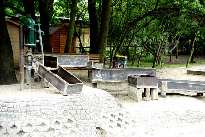 BIld: Wasserspiel, Kinderbauernhof, Görlitzer Park, Berlin