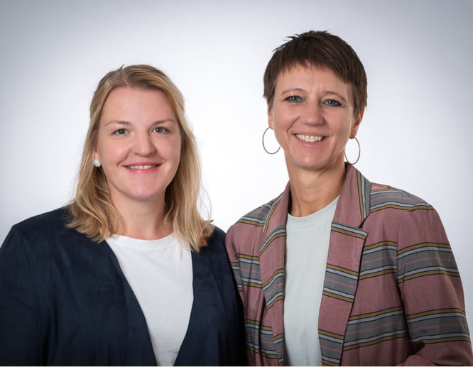 Auf dem Foto sind Sarah Otto und Lydia-Maria Schulz vom Familienstützpunkt zu sehen.