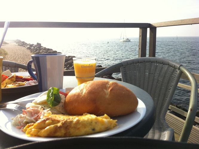 Benitaljo, Fehmarn, Ostsee, Café Sorgenfrei, Frühstück, Meerblick