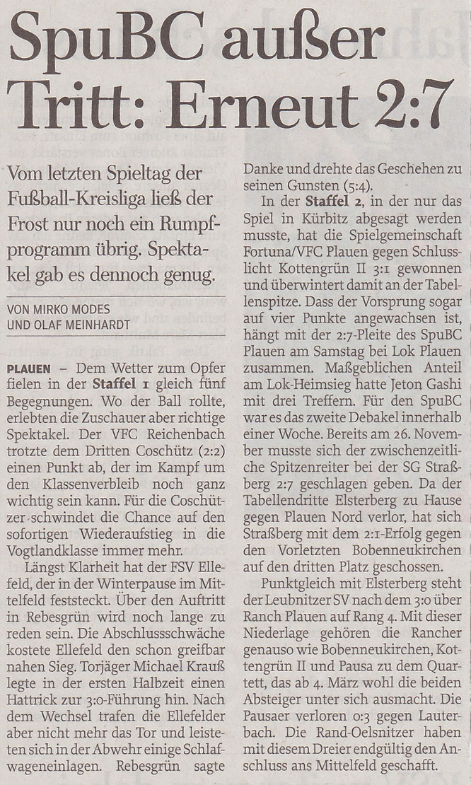 Freie Presse vom 06.12.2016