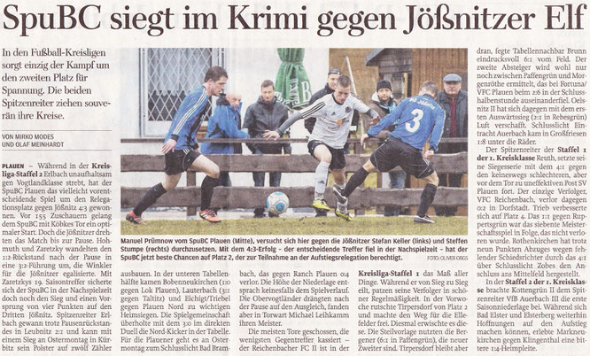 Freie Presse vom 22.03.2016