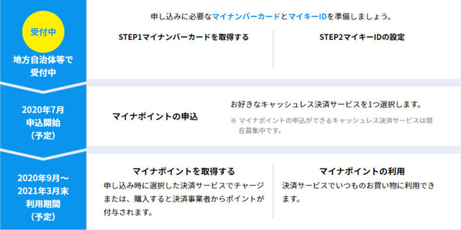 マイナポイントの取得・利用までの流れ