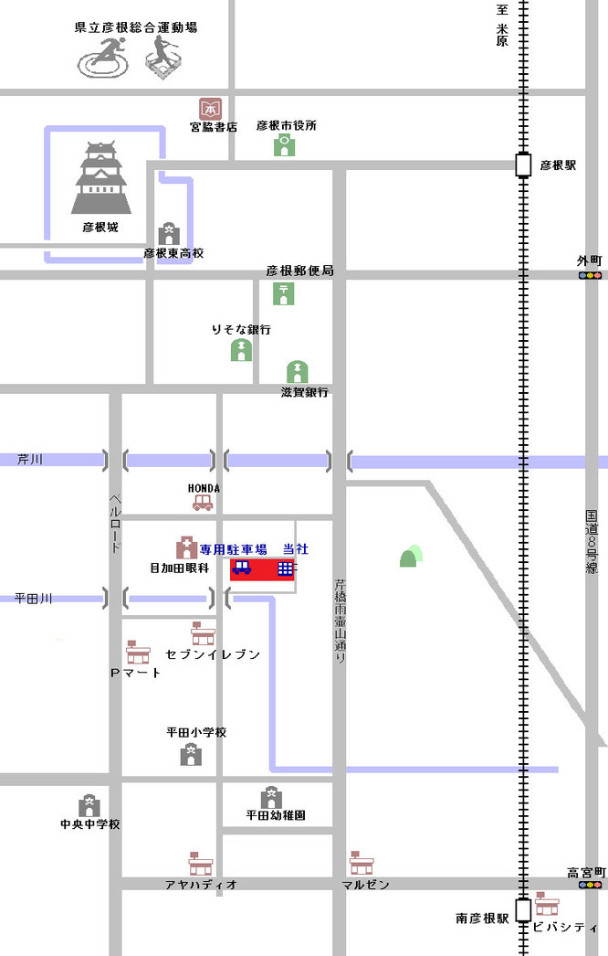 アスセス　当社地図