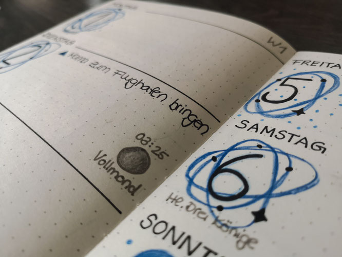 Bullet journal, wochenübersicht, filofax, planer