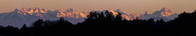 Trettachspitze (ganz links) - Hohes Licht - Biberkopf - Widderstein ...