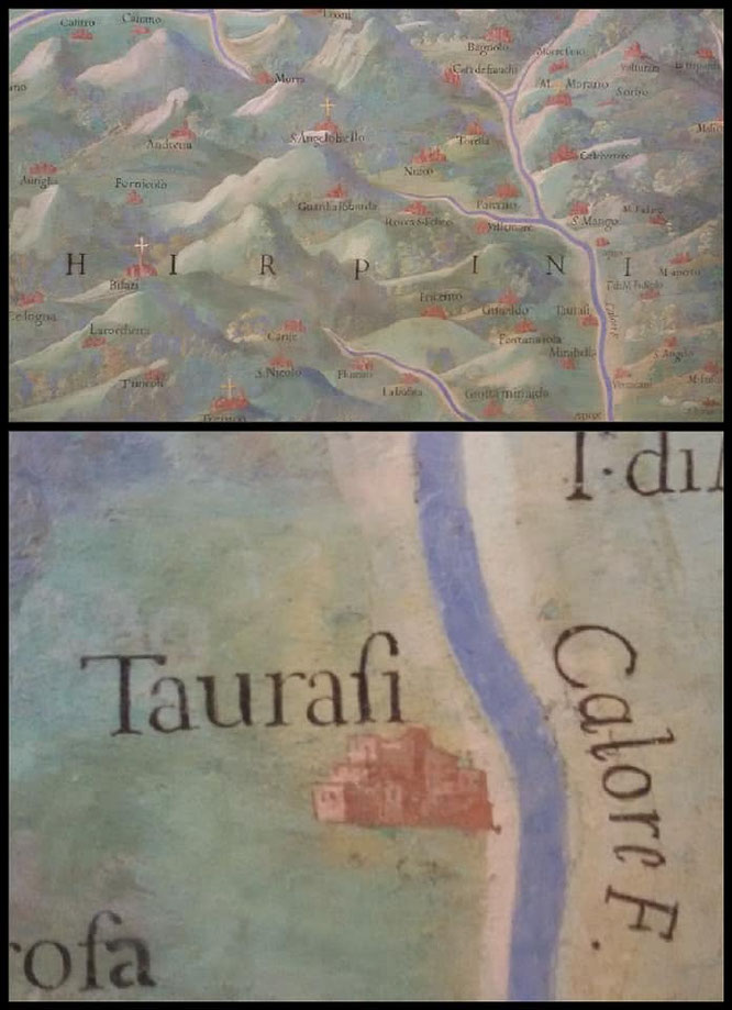 TAURASI, nelle carte geografiche di Ignazio Danti (Vaticano, 1581-1583). Foto: Carmine Clericuzio