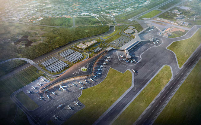 Abajo a la izquierda: Expansión del Aeropuerto Internacional de Tocumen (en construcción)