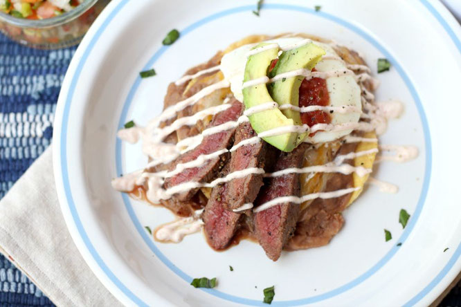 A delicious (and healthy) twist on classic huevos rancheros. High protein, very satisfying breakfast! #AD