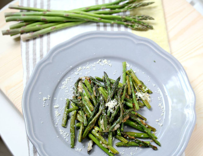 This easy roasted parmesan asparagus will have the whole family excited about eating their veggies!