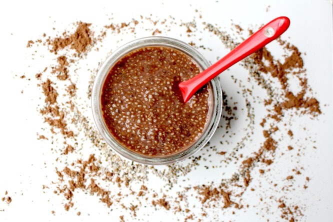 Easy Healthy Four Ingredient Chocolate Chia Pudding! - by homemade nutrition - www.homemadenutrition.com