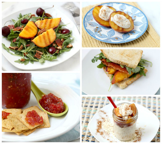 peaches all around!  5 different ways to use this sweet summer fruit!  