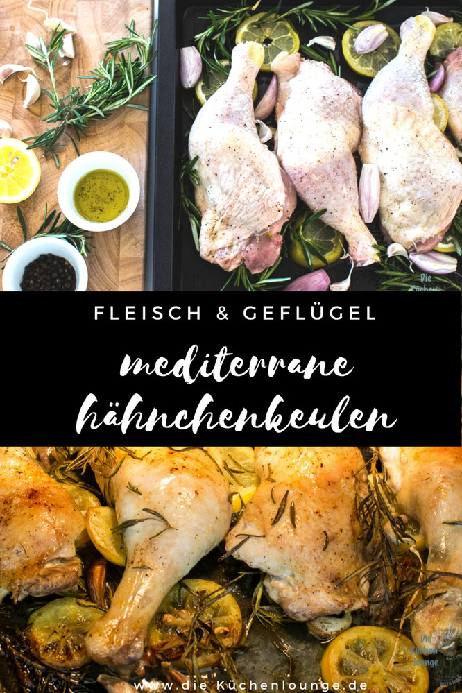 Mediterrane Hähnchenkeulen aus dem Ofen