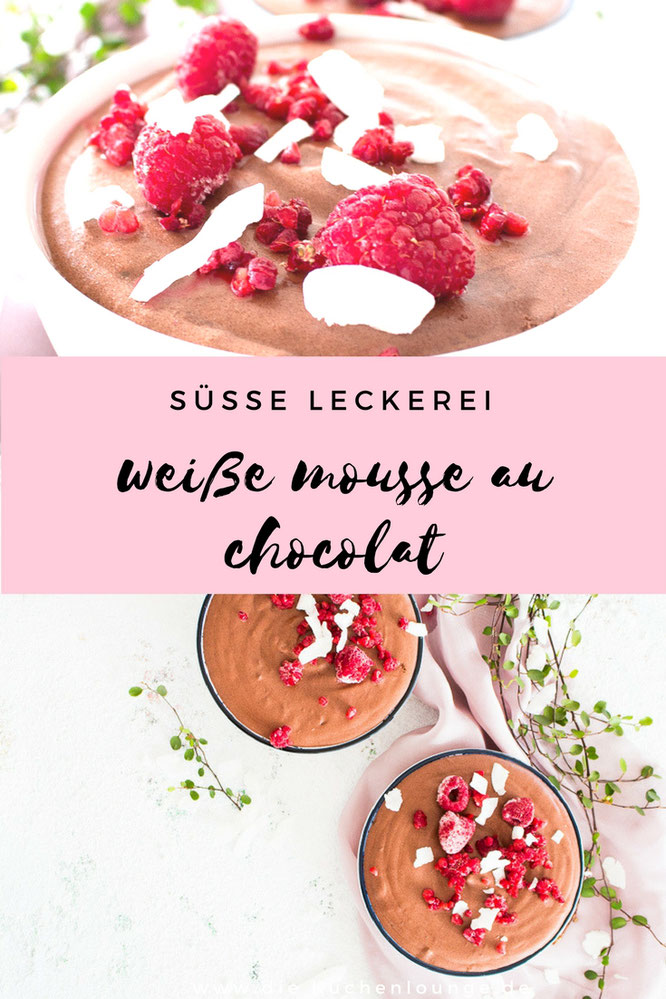 süsse Leckerei, weiße mousse au chocolat